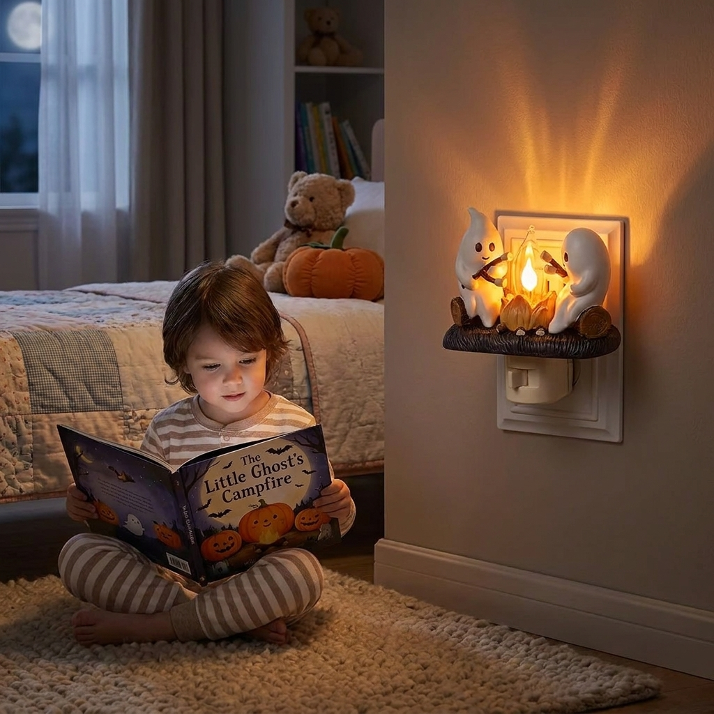 Ghostly Campfire Night Light