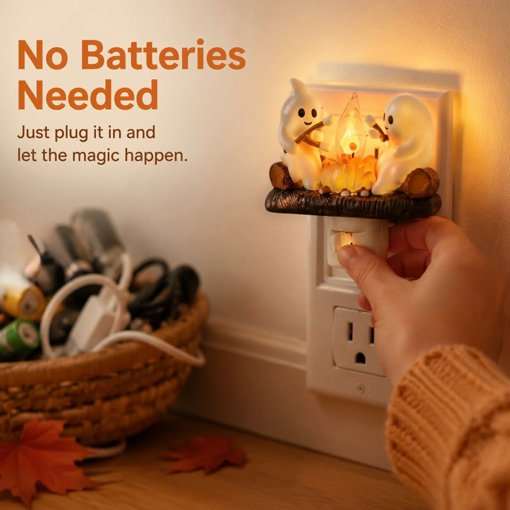 Ghostly Campfire Night Light