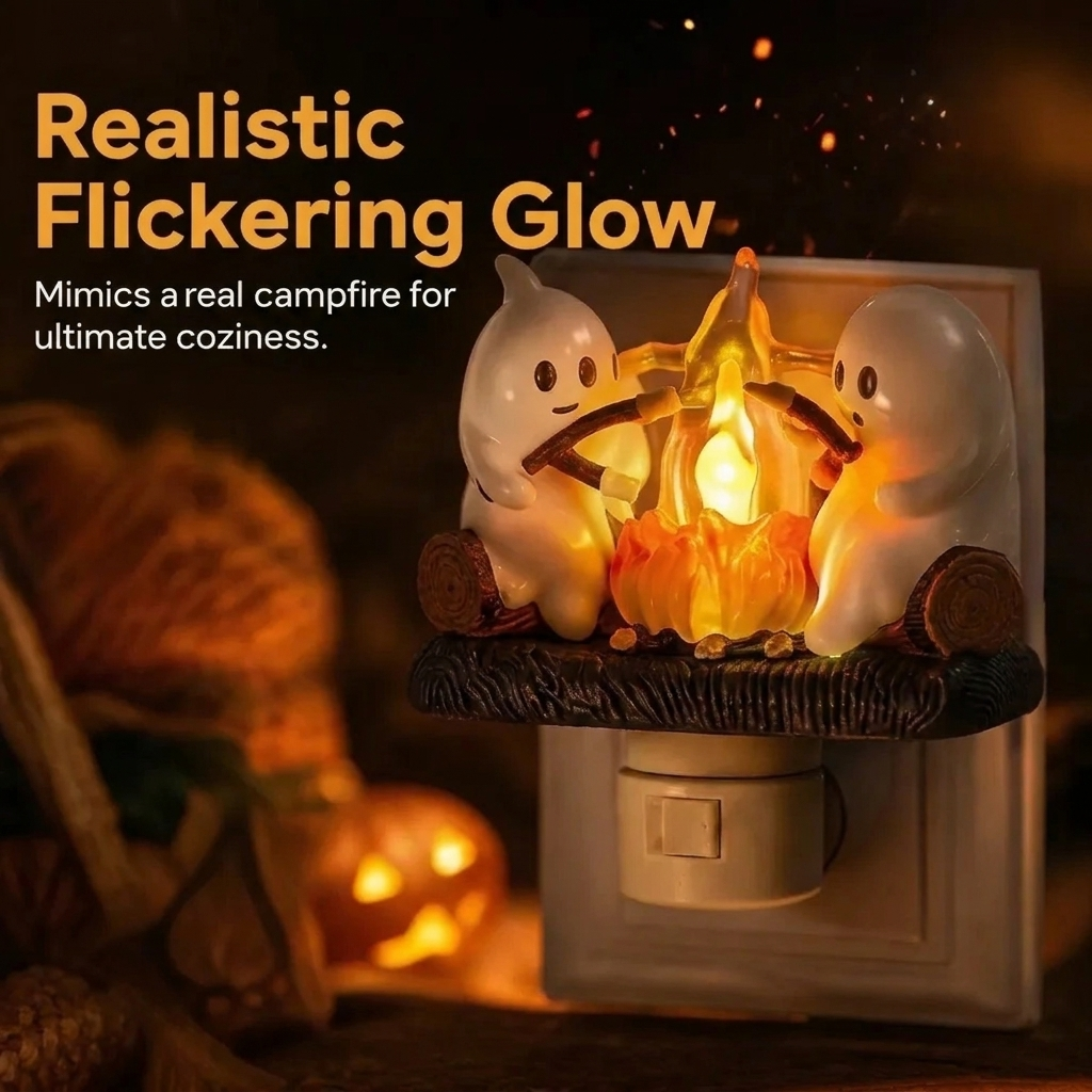 Ghostly Campfire Night Light